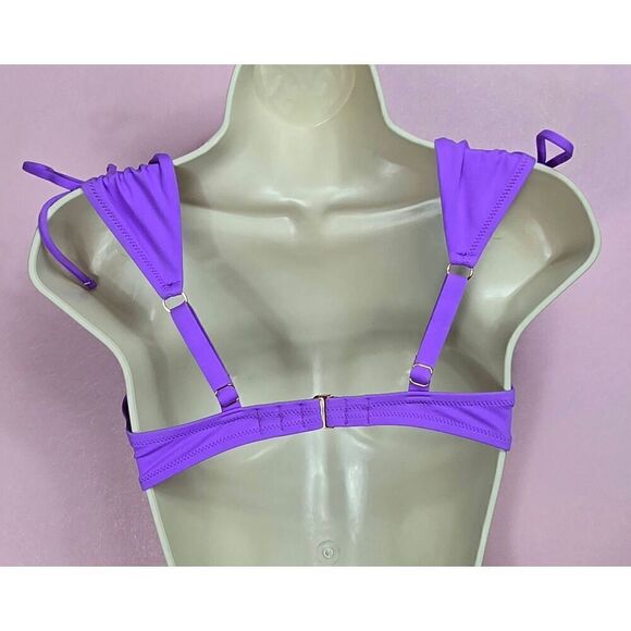 Shade & Shore Purple Bikini Top 34C - Picture 2 of 3